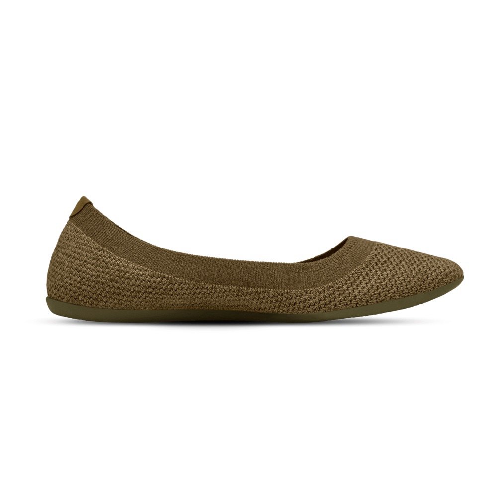 Allbirds Women\'s Tree Breezers - Flats Dark Olive - LRZ932847